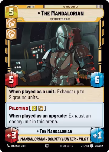 The Mandalorian - Weathered Pilot (210/262), Jump to Lightspeed — Star Wars card price