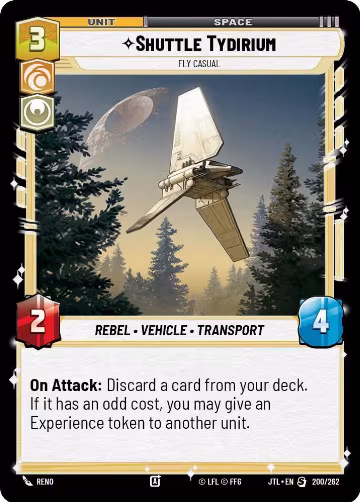 Shuttle Tydirium - Fly Casual (200/262), Jump to Lightspeed — Star Wars card price