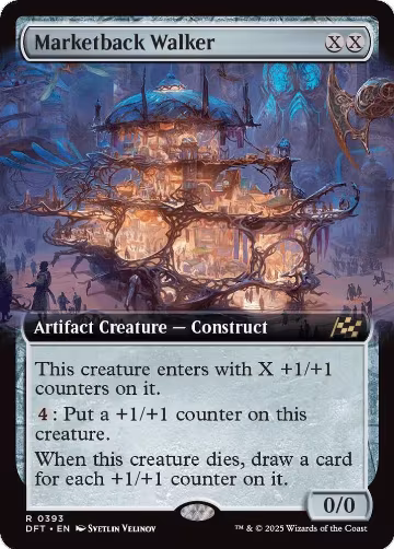 Marketback Walker (Extended Art) (393), Aetherdrift — Magic card price