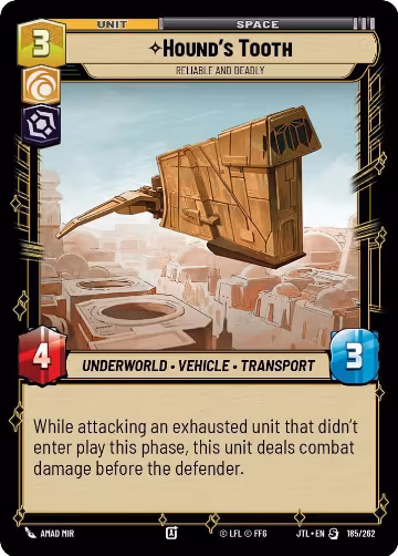 Hound's Tooth - Reliable and Deadly (185/262), Jump to Lightspeed — Star Wars card price