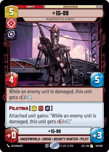 IG-88 - Murderous Phlutdroid (141/262), Jump to Lightspeed — Star Wars card price