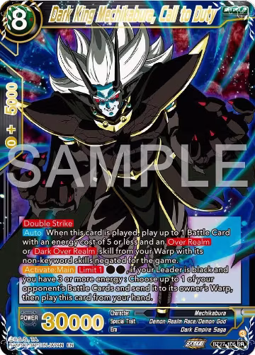 Dark King Mechikabura, Call to Duty (BT27-105), History of Z — DB Super card price