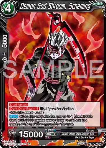 Demon God Shroom, Scheming (BT27-103), History of Z — DB Super card price