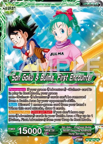 Son Goku // Son Goku & Bulma, First Encounter (BT27-044), History of Z — DB Super card price