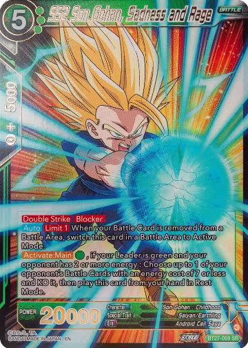 SS2 Son Gohan, Sadness and Rage (BT27-059), History of Z — DB Super card price
