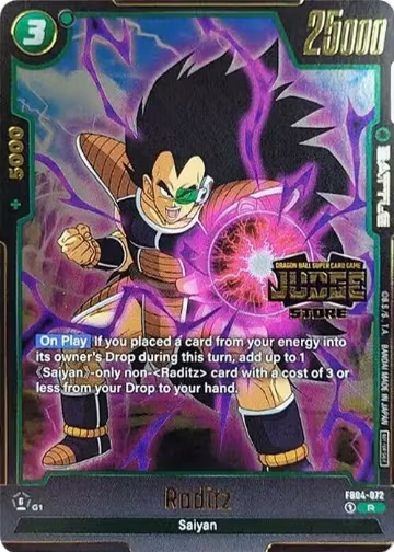 Raditz (Judge Pack (Store Judge) 03) (FB04-072), Tournament and Championship Promos — DB Fusion card price