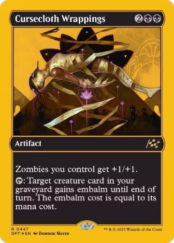 Cursecloth Wrappings (First-Place Foil) (447), Aetherdrift — Magic card price