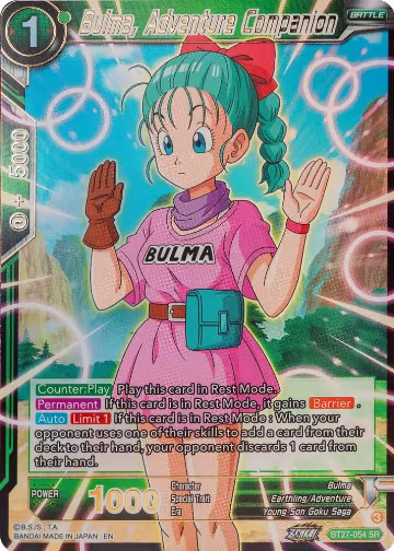Bulma, Adventure Companion (BT27-054), History of Z — DB Super card price