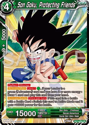Son Goku, Protecting Friends (BT27-050), History of Z — DB Super card price