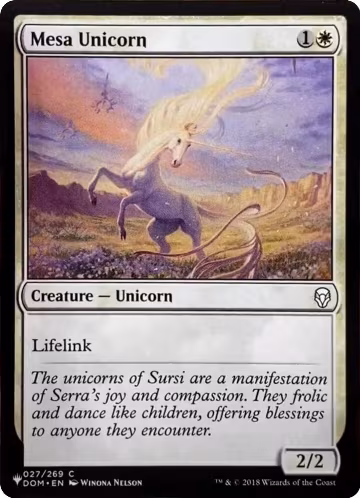 Mesa Unicorn (027/269), The List Reprints — Magic card price