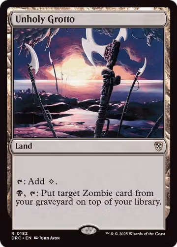 Unholy Grotto (182), Commander: Aetherdrift — Magic card price