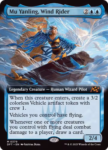 Mu Yanling, Wind Rider (Extended Art) (379), Aetherdrift — Magic card price