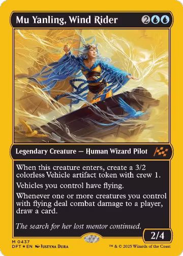 Mu Yanling, Wind Rider (First-Place Foil) (437), Aetherdrift — Magic card price