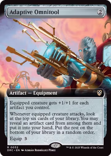 Adaptive Omnitool (Extended Art) (32), Commander: Aetherdrift — Magic card price