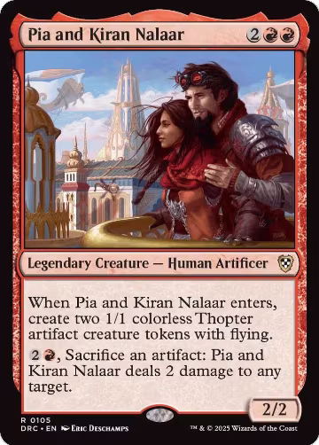 Pia and Kiran Nalaar (105), Commander: Aetherdrift — Magic card price