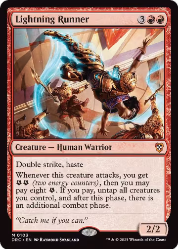 Lightning Runner (103), Commander: Aetherdrift — Magic card price