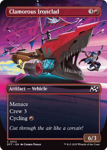 Clamorous Ironclad (Borderless) (312), Aetherdrift — Magic card price