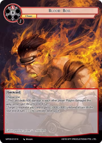 Blood Boil (MP02-012 N), Masterpiece Collection 02 "Fates Reunited!" — Force of Will card price