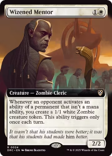 Wizened Mentor (Extended Art) (24), Commander: Aetherdrift — Magic card price