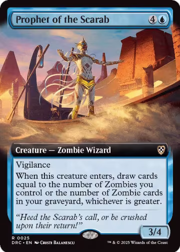 Prophet of the Scarab (Extended Art) (25), Commander: Aetherdrift — Magic card price