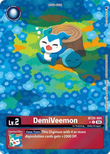DemiVeemon (Release Special Booster 2.5: Box Promotion Pack) (BT20-001 C), Release Special Booster 2.5 — Digimon card price
