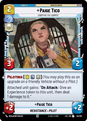 Paige Tico - Dropping the Hammer (046/262), Jump to Lightspeed — Star Wars card price