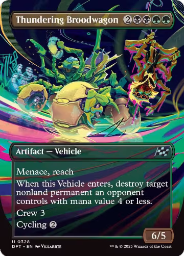 Thundering Broodwagon (Borderless) (328), Aetherdrift — Magic card price