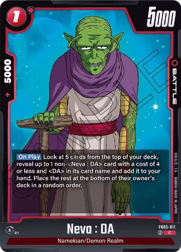 Neva : DA (FB05-011), New Adventure — DB Fusion card price
