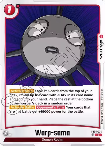 Warp-sama (FB05-024), New Adventure — DB Fusion card price