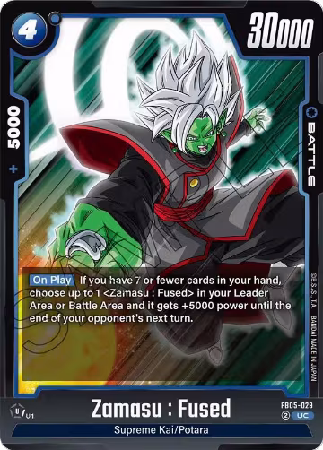 Zamasu : Fused (FB05-029), New Adventure — DB Fusion card price