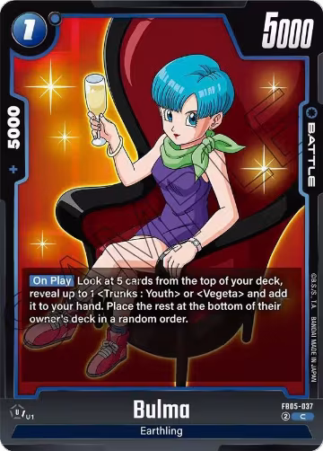 Bulma - FB05-037 (FB05-037), New Adventure — DB Fusion card price