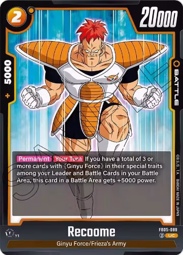 Recoome (FB05-089), New Adventure — DB Fusion card price