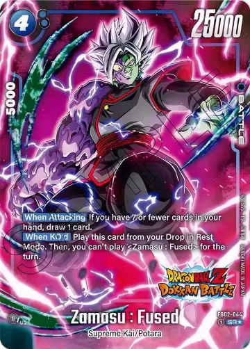 Zamasu : Fused - FB02-044 (Dragon Ball Z Dokkan Battle Alternate Art) (FB02-044), Blazing Aura Alternate Art Reprints — DB Fusion card price