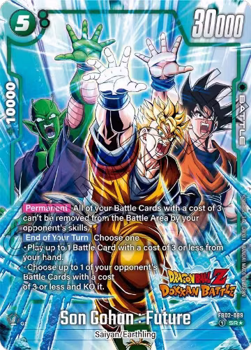 Son Gohan : Future (Dragon Ball Z Dokkan Battle Alternate Art) (FB02-089), Blazing Aura Alternate Art Reprints — DB Fusion card price