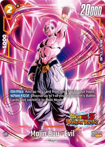 Majin Buu : Evil - FB04-091 (Dragon Ball Z Dokkan Battle Alternate Art) (FB04-091) — card price