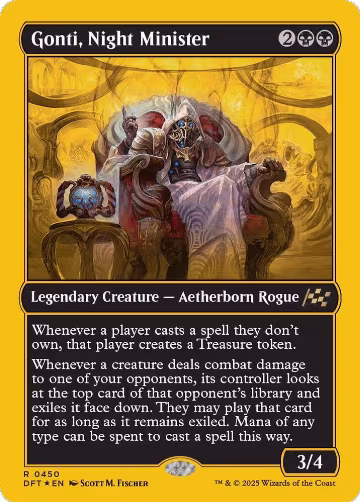 Gonti, Night Minister (First-Place Foil) (450), Aetherdrift — Magic card price