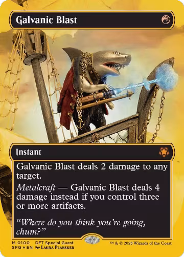 Galvanic Blast (Borderless) (First-Place Foil) (100), Special Guests — Magic card price