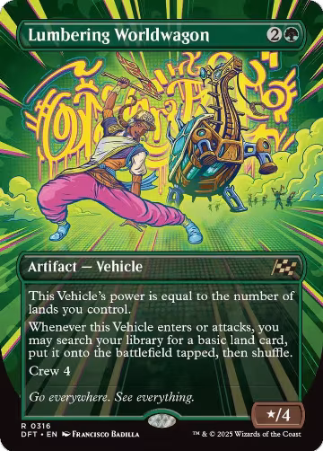 Lumbering Worldwagon (Borderless) (316), Aetherdrift — Magic card price