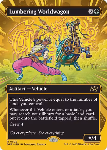 Lumbering Worldwagon (Borderless) (First-Place Foil) (528), Aetherdrift — Magic card price
