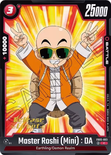Master Roshi (Mini) : DA (FB05-003), New Adventure Release Event Cards — DB Fusion card price