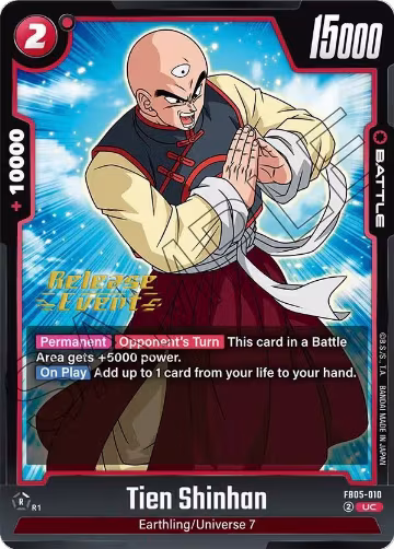 Tien Shinhan - FB05-010 (FB05-010), New Adventure Release Event Cards — DB Fusion card price