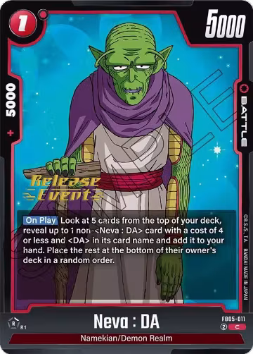 Neva : DA (FB05-011), New Adventure Release Event Cards — DB Fusion card price