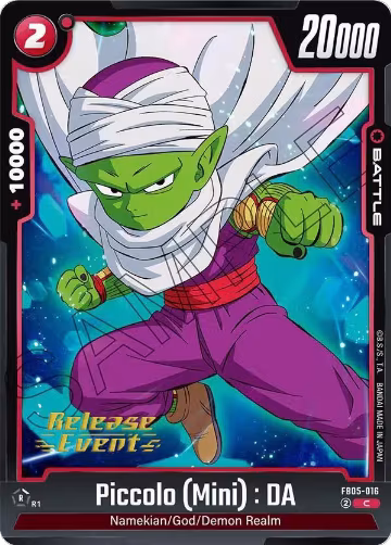 Piccolo (Mini) : DA (FB05-016), New Adventure Release Event Cards — DB Fusion card price