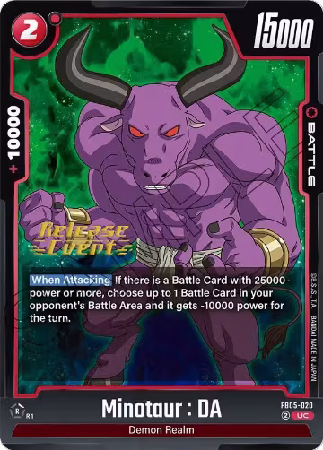Minotaur : DA (FB05-020), New Adventure Release Event Cards — DB Fusion card price