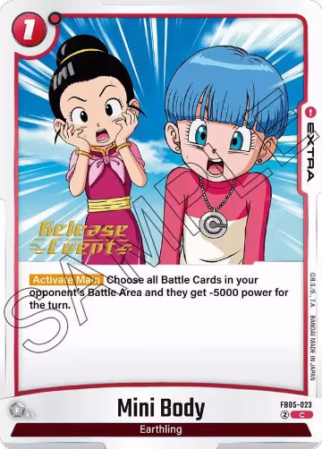 Mini Body (FB05-023), New Adventure Release Event Cards — DB Fusion card price