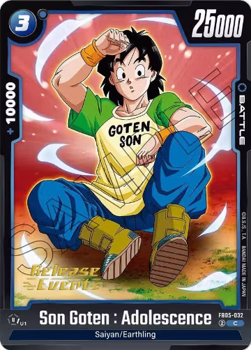 Son Goten : Adolescence (FB05-032), New Adventure Release Event Cards — DB Fusion card price