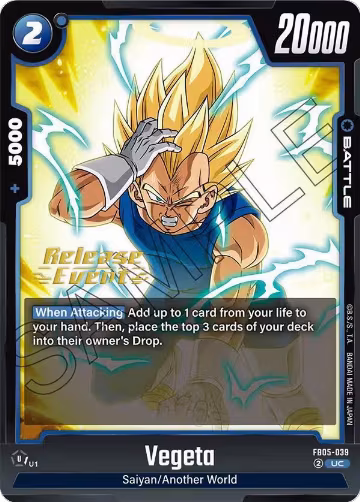 Vegeta - FB05-039 (FB05-039), New Adventure Release Event Cards — DB Fusion card price