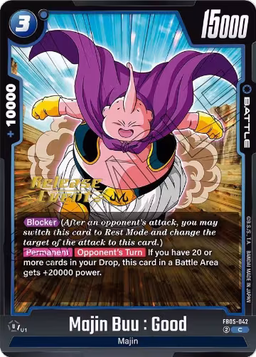 Majin Buu : Good - FB05-042 (FB05-042), New Adventure Release Event Cards — DB Fusion card price