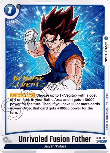 Unrivaled Fusion Father (FB05-047), New Adventure Release Event Cards — DB Fusion card price
