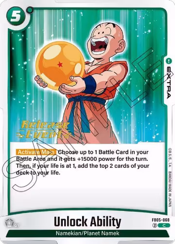 Unlock Ability (FB05-068), New Adventure Release Event Cards — DB Fusion card price